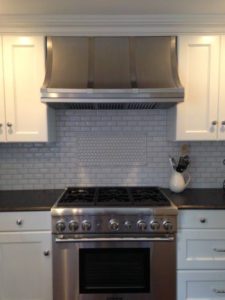 New oven & stove kitchen appliances in home