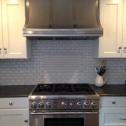 New oven & stove kitchen appliances in home